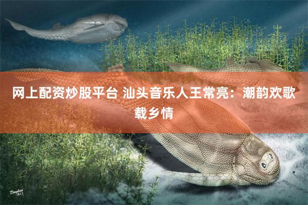 网上配资炒股平台 汕头音乐人王常亮：潮韵欢歌载乡情