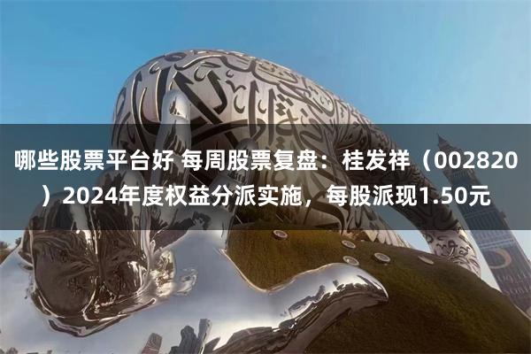 哪些股票平台好 每周股票复盘：桂发祥（002820）2024年度权益分派实施，每股派现1.50元