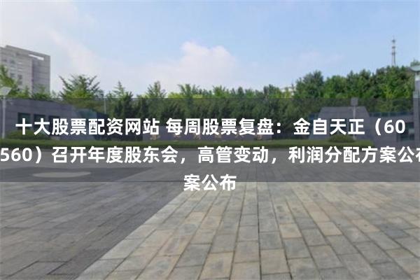 十大股票配资网站 每周股票复盘：金自天正（600560）召开年度股东会，高管变动，利润分配方案公布