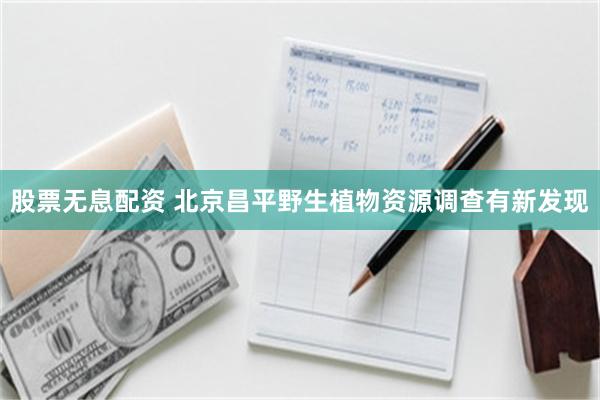 股票无息配资 北京昌平野生植物资源调查有新发现