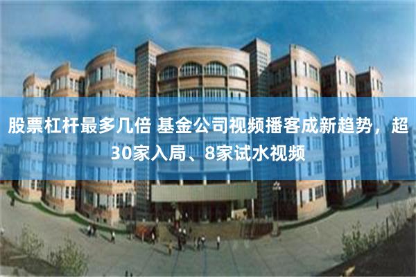 股票杠杆最多几倍 基金公司视频播客成新趋势，超30家入局、8家试水视频