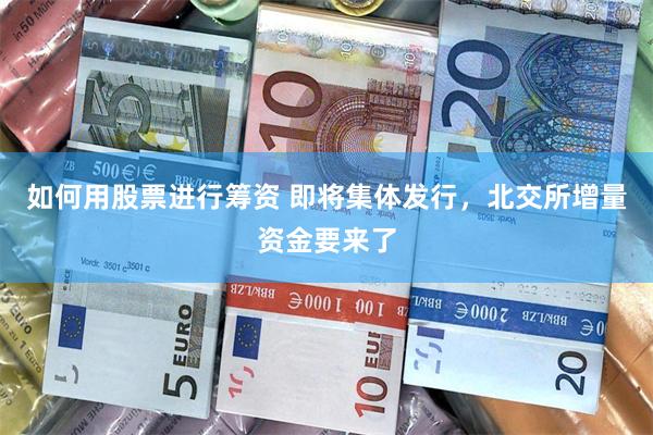 如何用股票进行筹资 即将集体发行，北交所增量资金要来了