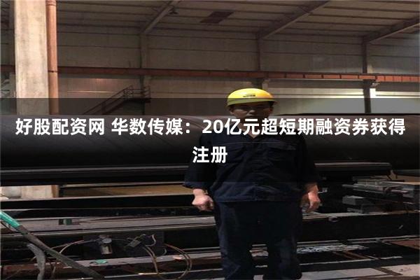 好股配资网 华数传媒：20亿元超短期融资券获得注册