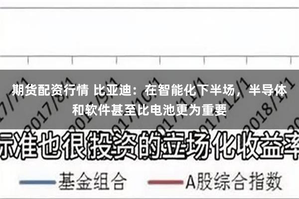 期货配资行情 比亚迪：在智能化下半场，半导体和软件甚至比电池更为重要